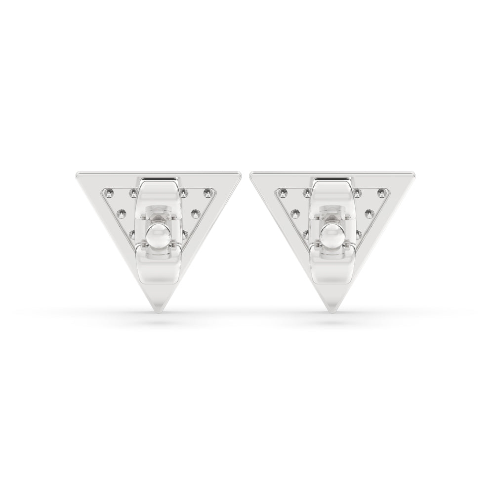 Triangle Earring In White Gold