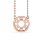Baguette Cut Diamond Rose Gold Pendant - Classic Charm