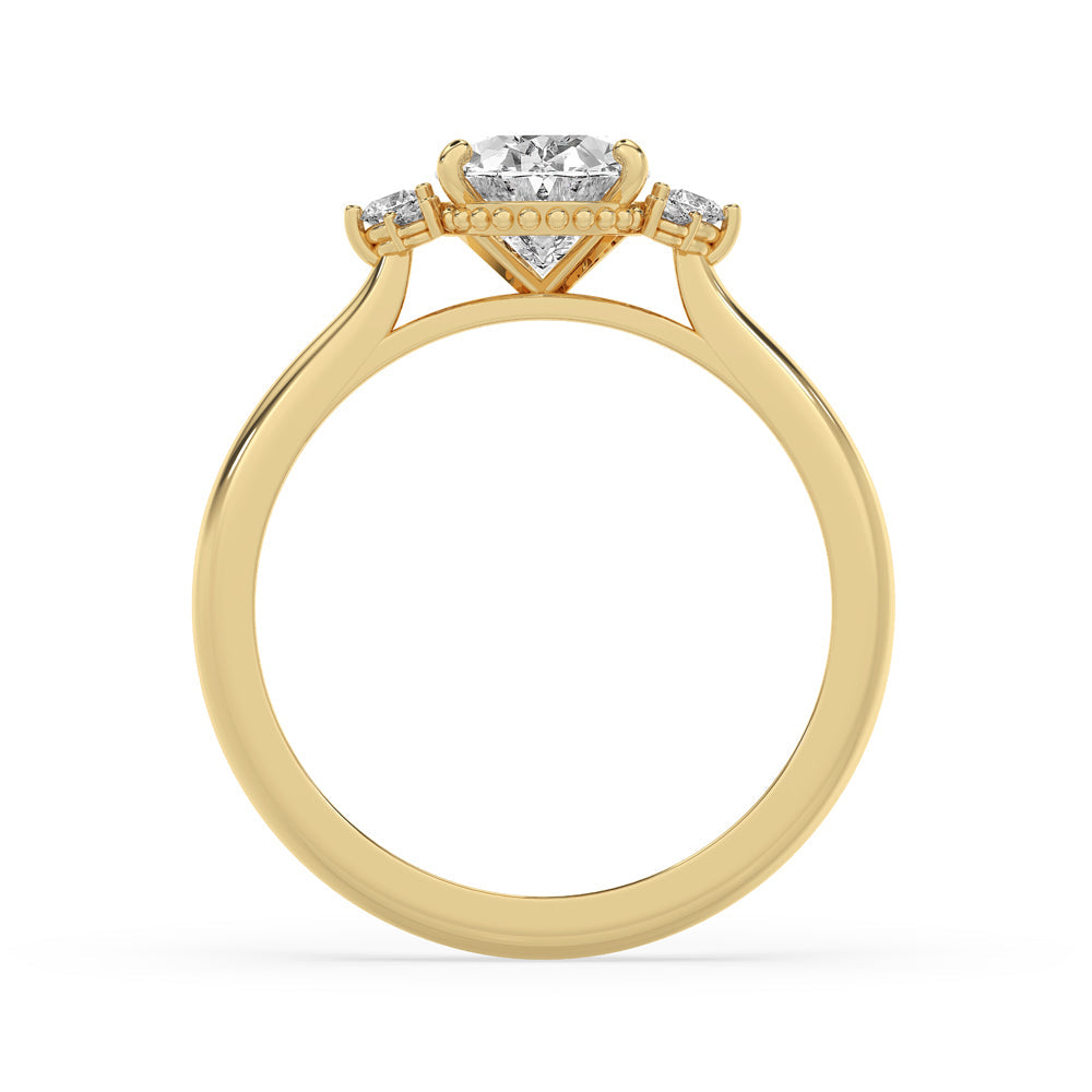 Oval Diamond Engagement Ring In Yellow Gold