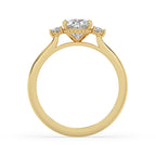 Oval Diamond Engagement Ring In Yellow Gold
