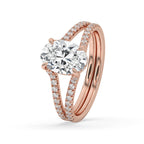 Hidden Halo Oval Engagement Ring