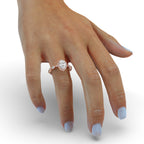 Diamond Pear Engagement Ring In Side Stone Setting