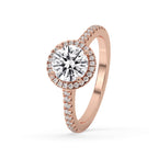 2 Carat Round Cut Diamond Ring in Cathedral Setting
