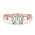 Diamond Baguette Ring with Three Stone Setting