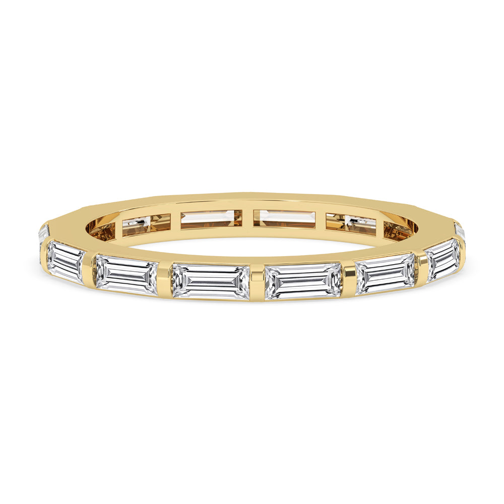 Baguette Diamond Wedding Band - Bar Setting