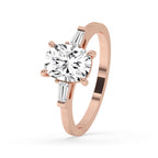 Cushion Cut Diamond Ring - Three Stone Design