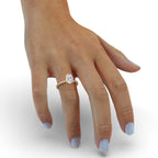 Oval Cut Diamond Ring With Elegant Claw Prong Setting