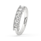 Half Eternity Emerald Cut Diamond Band