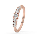 Round Diamond Wedding Band - Classic Half Eternity Style