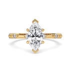 Marquise Diamond Engagement Ring with Claw Prong Setting