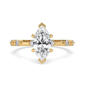 Marquise Diamond Engagement Ring with Claw Prong Setting