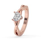 Heart Shape Ring Diamond With Classic Prong Setting