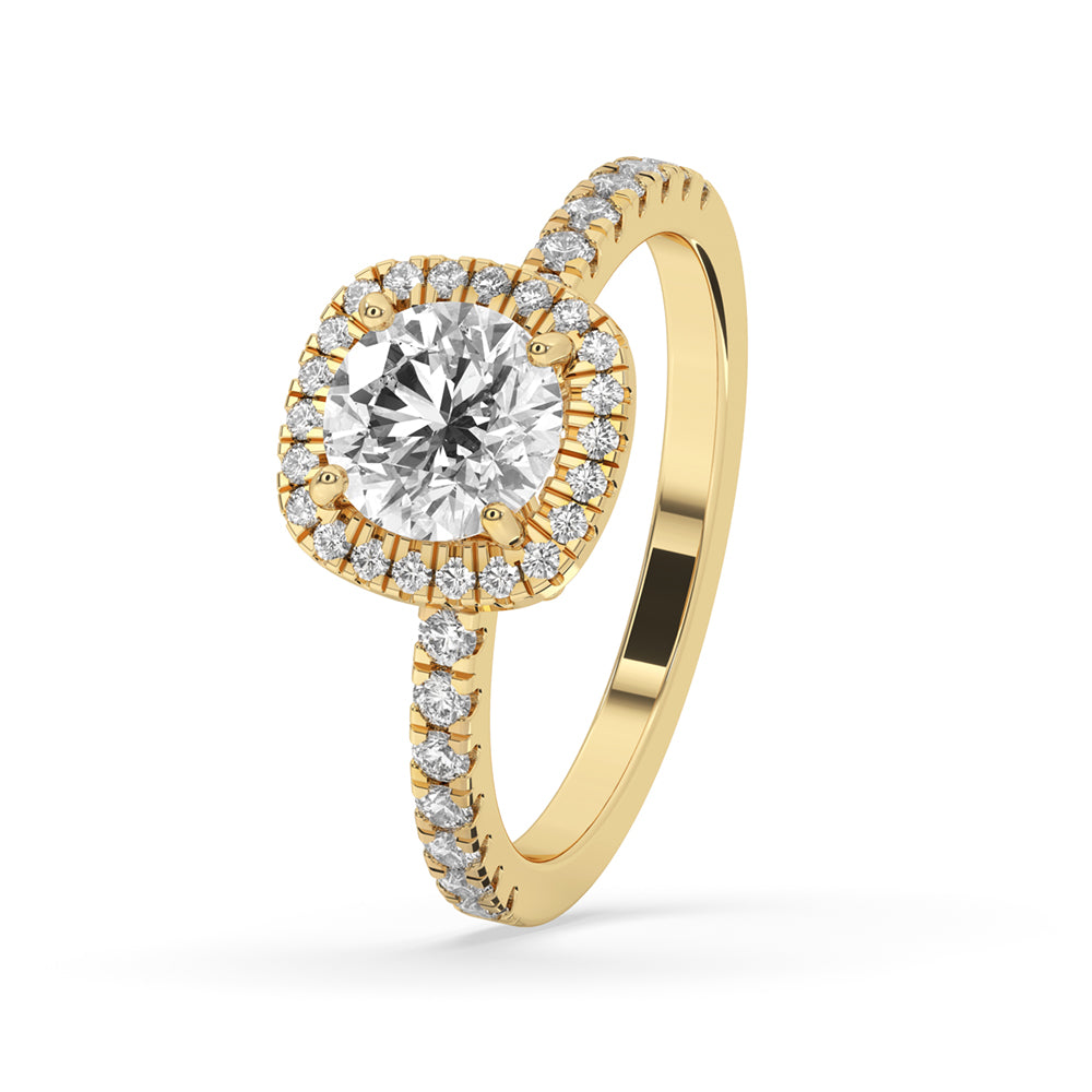 Engagement Ring Round Cut Halo