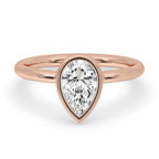 Bezel Set Diamond Ring With Classic Solitaire Setting