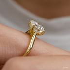 1.70 CT Round Moissanite Hidden Halo Engagement Ring