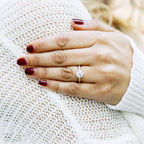 2.50 CT Round Moissanite Pave Setting Engagement Ring