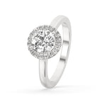 Halo Diamond Engagement Ring with Lab Grown Diamond