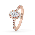 Pear Shaped Halo Engagement Ring
