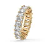 Diamond Eternity Band with Emerald Cut Brilliance