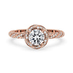 Round Diamond Engagement Ring - Twist Ring
