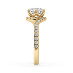 Twisted Engagement Ring Featuring a Sparkling Round Diamond