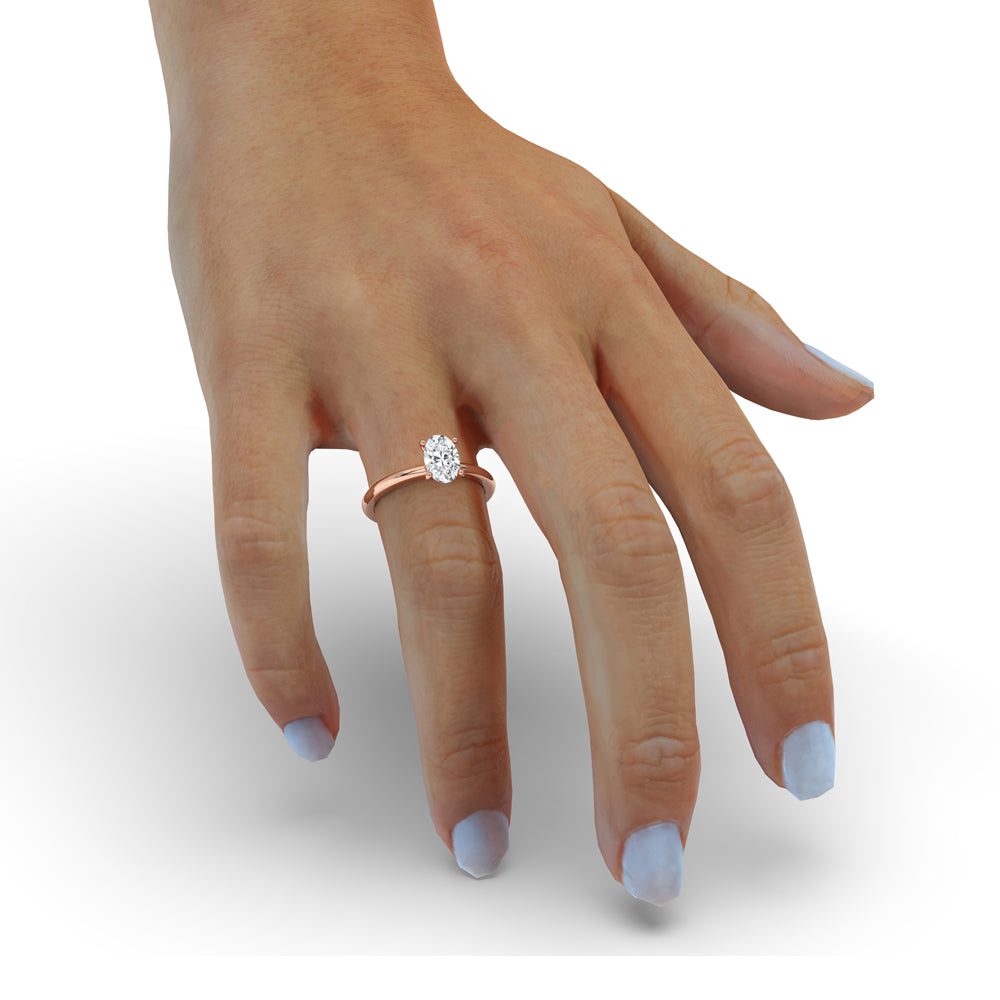 Oval Shaped Diamond Ring in Rose Gold Sparkle and Shine