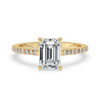 Emerald Cut Ring With Pave Style
