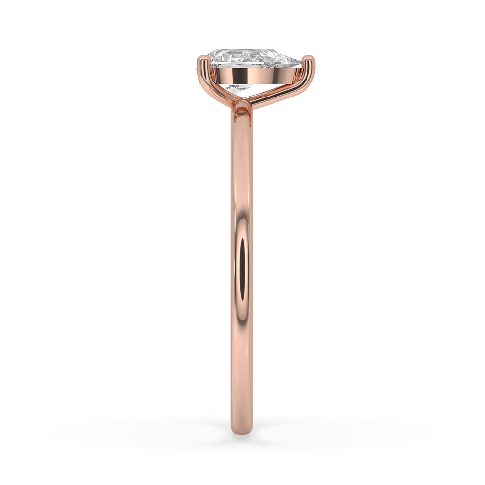 Teardrop Engagement Ring With Solitaire Style