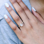 2.50 CT Oval Moissanite Pave Setting Engagement Ring
