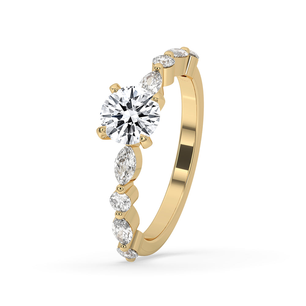 Round Cut Diamond Ring in Classic Prong Setting