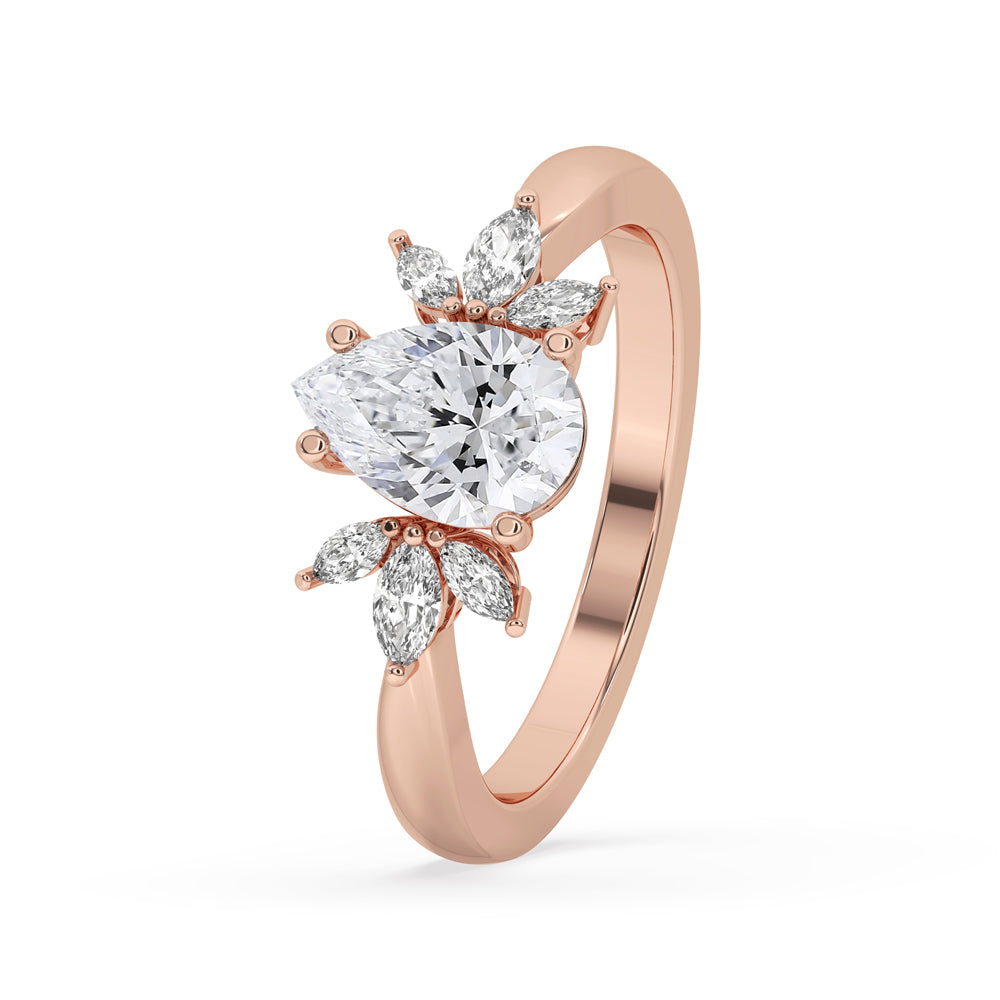 Pear Shape Diamond Ring for Modern Brides