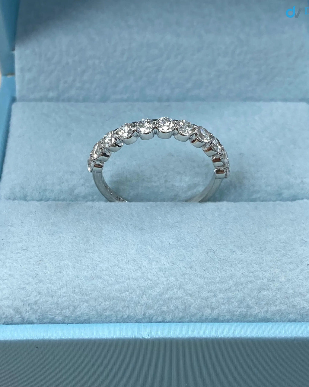 1 Carat Lab Grown Diamond Half Eternity Wedding Ring DisneyValley