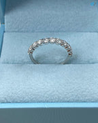 1 Carat Lab Grown Diamond Half Eternity Wedding Ring DisneyValley
