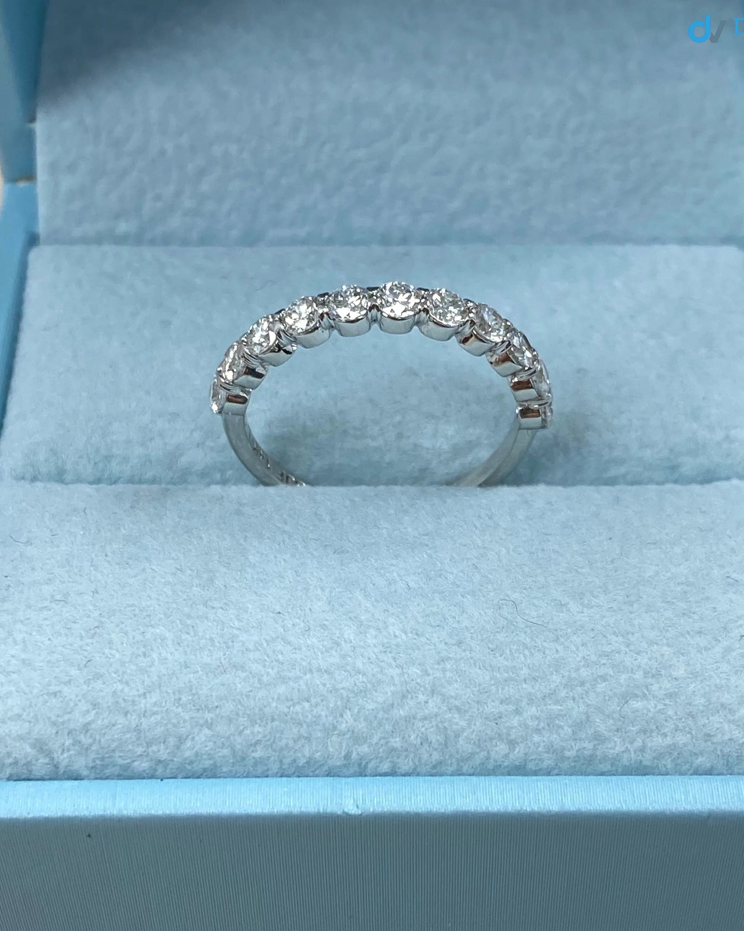 1 Carat Lab Grown Diamond Half Eternity Wedding Ring DisneyValley