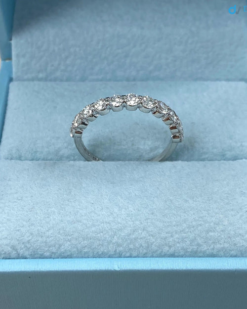 1 Carat Lab Grown Diamond Half Eternity Wedding Ring DisneyValley