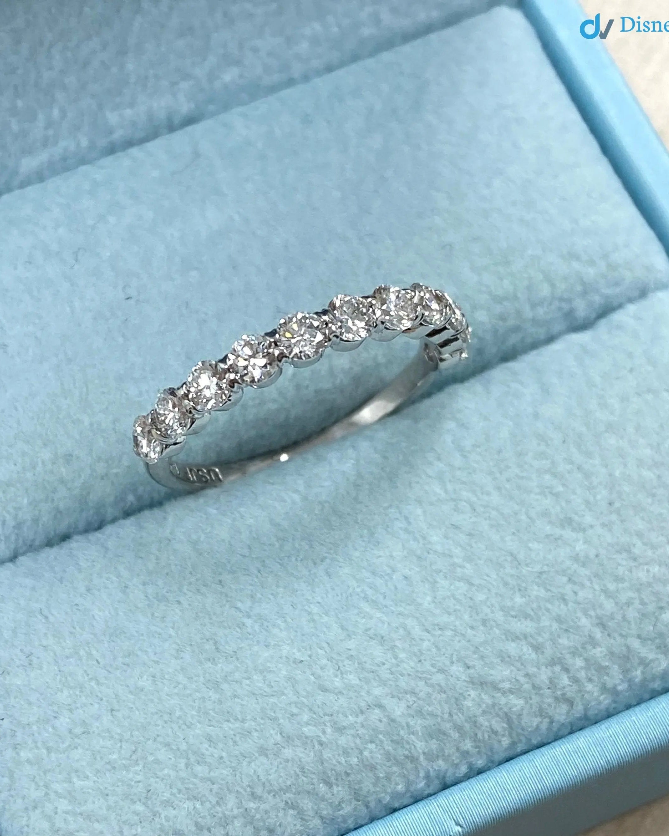 1 Carat Lab Grown Diamond Half Eternity Wedding Ring DisneyValley Main image