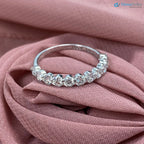 1 Carat Lab Grown Diamond Half Eternity Wedding Ring DisneyValley