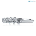 1 Carat Lab Grown Diamond Half Eternity Wedding Ring DisneyValley