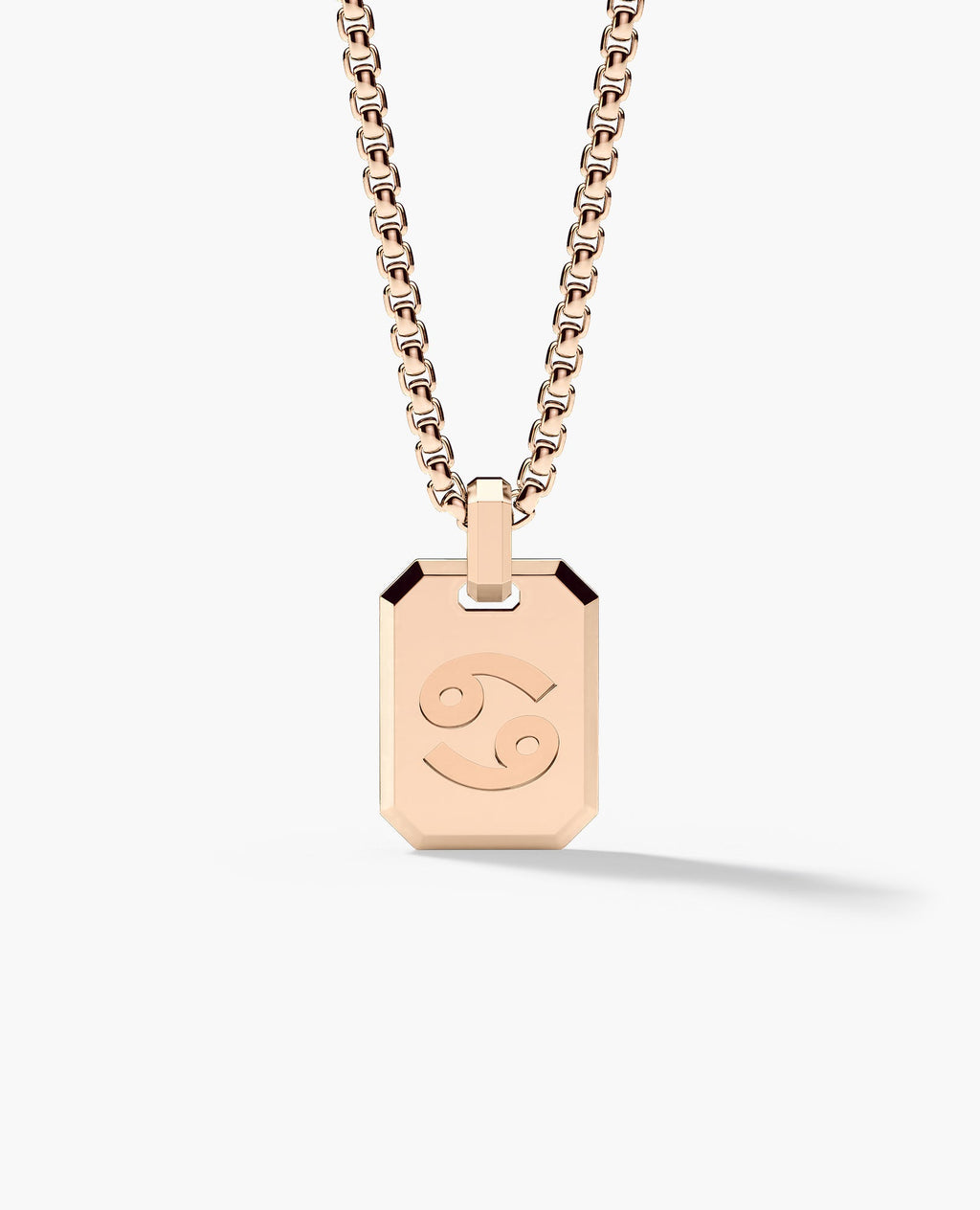 CANCER MINI ZODIAC Dog Tag Gold Pendant