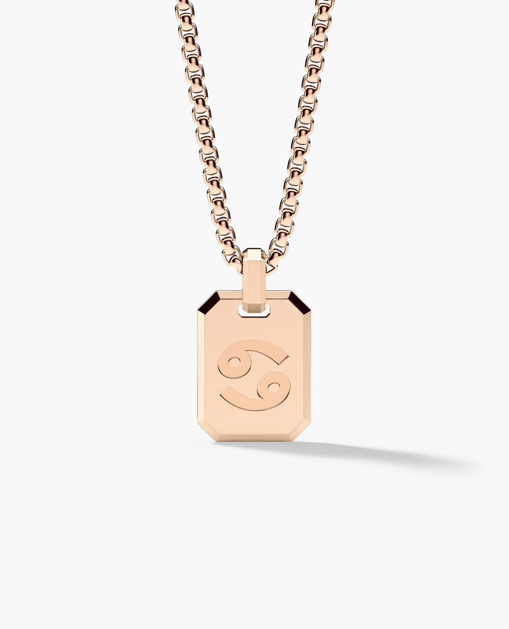 CANCER MINI ZODIAC Dog Tag Gold Pendant