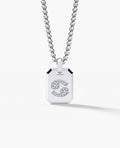 CANCER MINI ZODIAC Dog Tag Gold Pendant with 0.25ct Diamonds