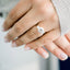 2.25 CT Round Moissanite Three Stone Engagement Ring