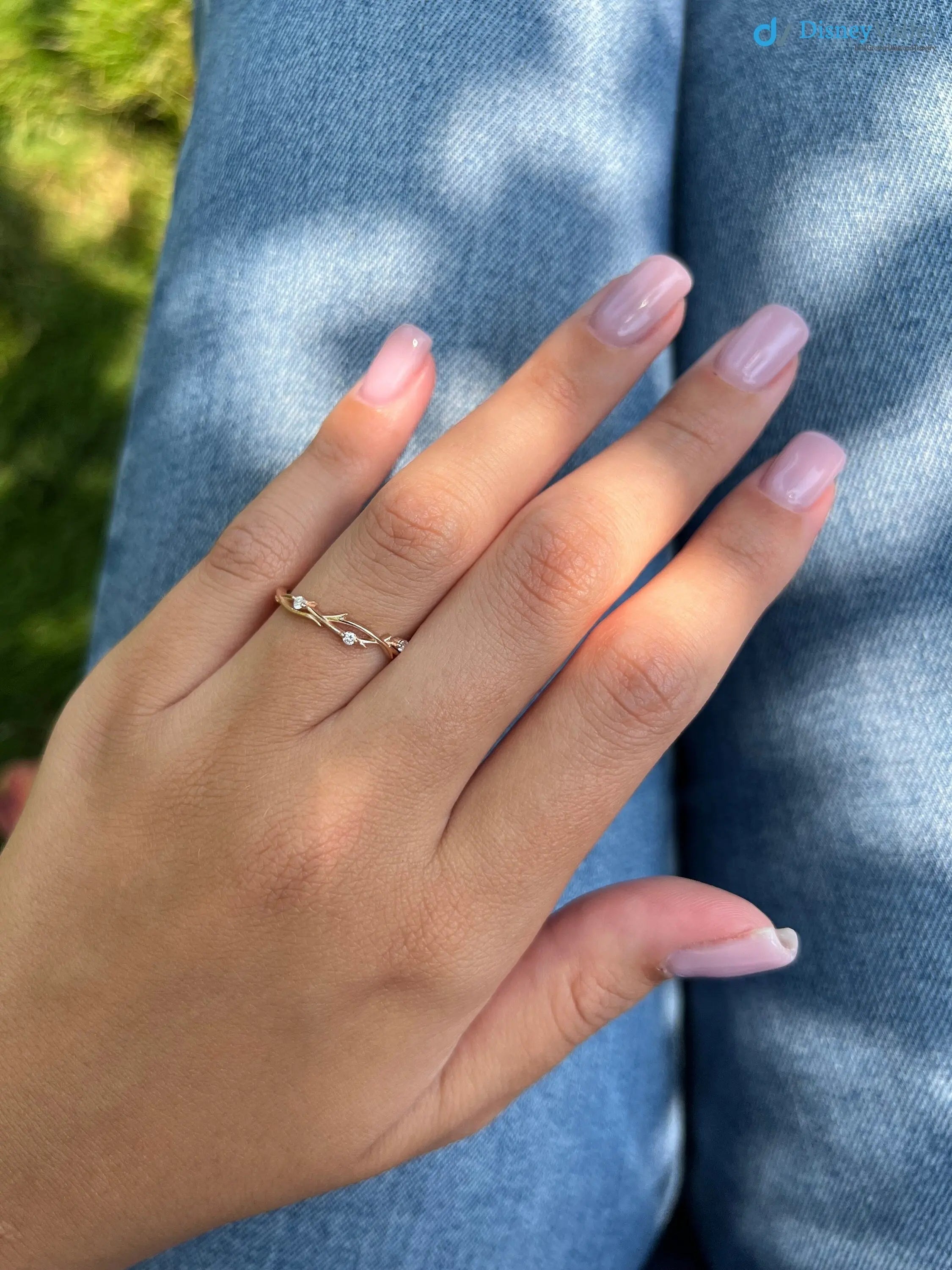 1 carat Oval LAB diamond engagement ring set, Dainty Twig Engagement Ring - DisneyValley