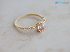 1 carat light pink Sapphire Dainty Oval Cutengagement ring - DisneyValley