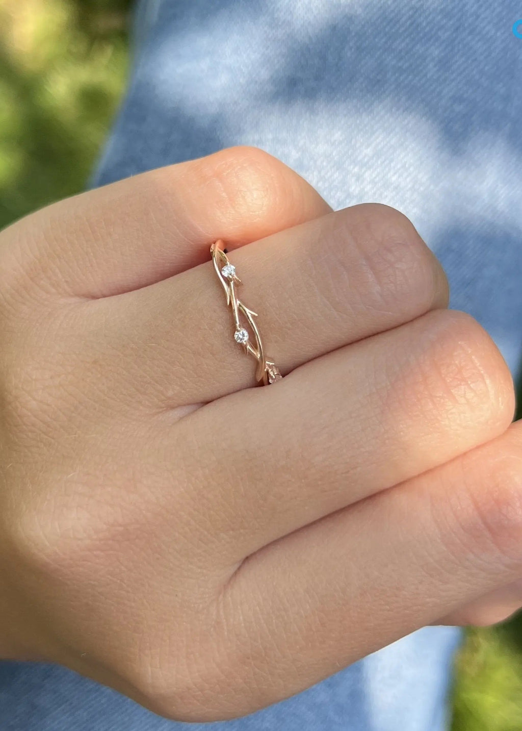 1 carat pear cut Lab Diamond IGI certified Twig Engagement Ring - DisneyValley
