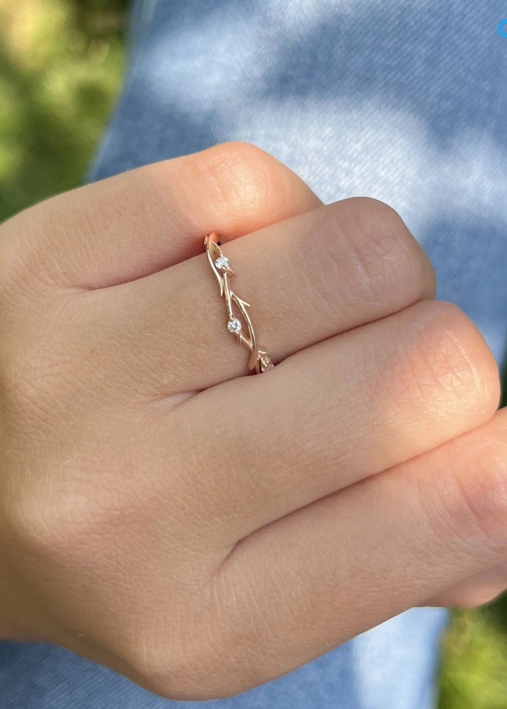 1 carat pear cut Lab Diamond IGI certified Twig Engagement Ring - DisneyValley