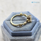 1 caret Oval lab grown diamond floral engagement ring DisneyValley