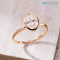 1.00 Carat E Color VS1 Clarity Oval Cut Lab Grown Diamond Engagement Ring - DisneyValley