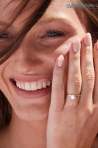 1.00 Carat Round Cut Lab-Grown Diamond Engagement Ring with Hidden Halo - DisneyValley