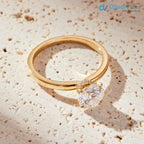 1.00 Carat Round Cut Lab-Grown Diamond Engagement Ring with Hidden Halo - DisneyValley